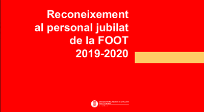 Acte d'homenatge de la FOOT i el DOO al seu personal jubilat 2019-2020.