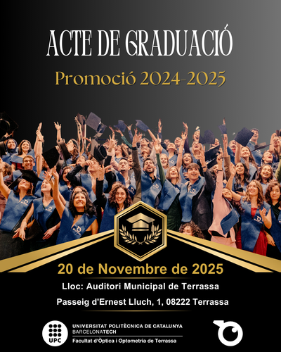 🎓 ACTO DE GRADUACIÓN 2025  Facultad de Óptica y Optometría de Terrassa (FOOT)