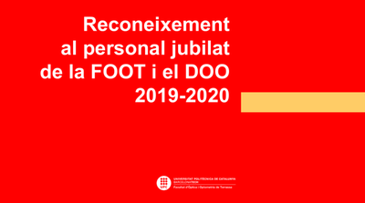 Acto de homenaje de la FOOT y el DOO a su personal jubilado 2019-2020