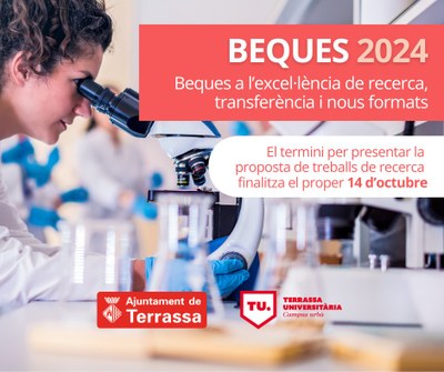 Becas de investigación en la excelencia del Campus Terrassa Universitaria 2024