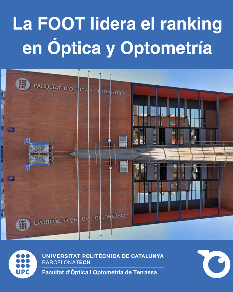 Primera posición para la FOOT en el ranking "El Mundo -50- Titulaciones de Grado"